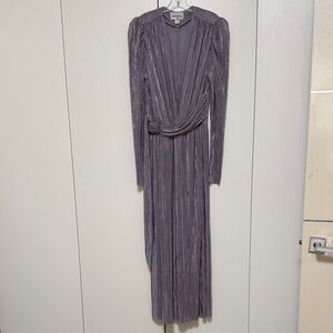 Sabina Musayev Metallic Lavender Hadar Dress